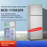 large capacity Refrigerator Dormitory Rental Room Double Door Freezer Refrigerator First Level Energy Saving Silent Refrigerator