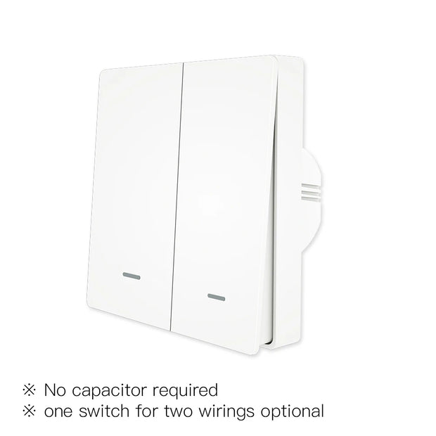 MOES Smart Light Switch Tuya ZigBee No Neutral Wire No Capacitor Needed Smart Life 2/3 Way Works with Alexa Google Home 2mqtt