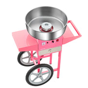 SucceBuy Electric Cotton Candy Machine with Cart Commercial Candy Floss Maker with 20.5 in Stainless Steel Bowl Sugar Scoop
