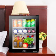 40L small refrigerator Single door Mask tea preservation cabinet Freezer with transparent glass doors